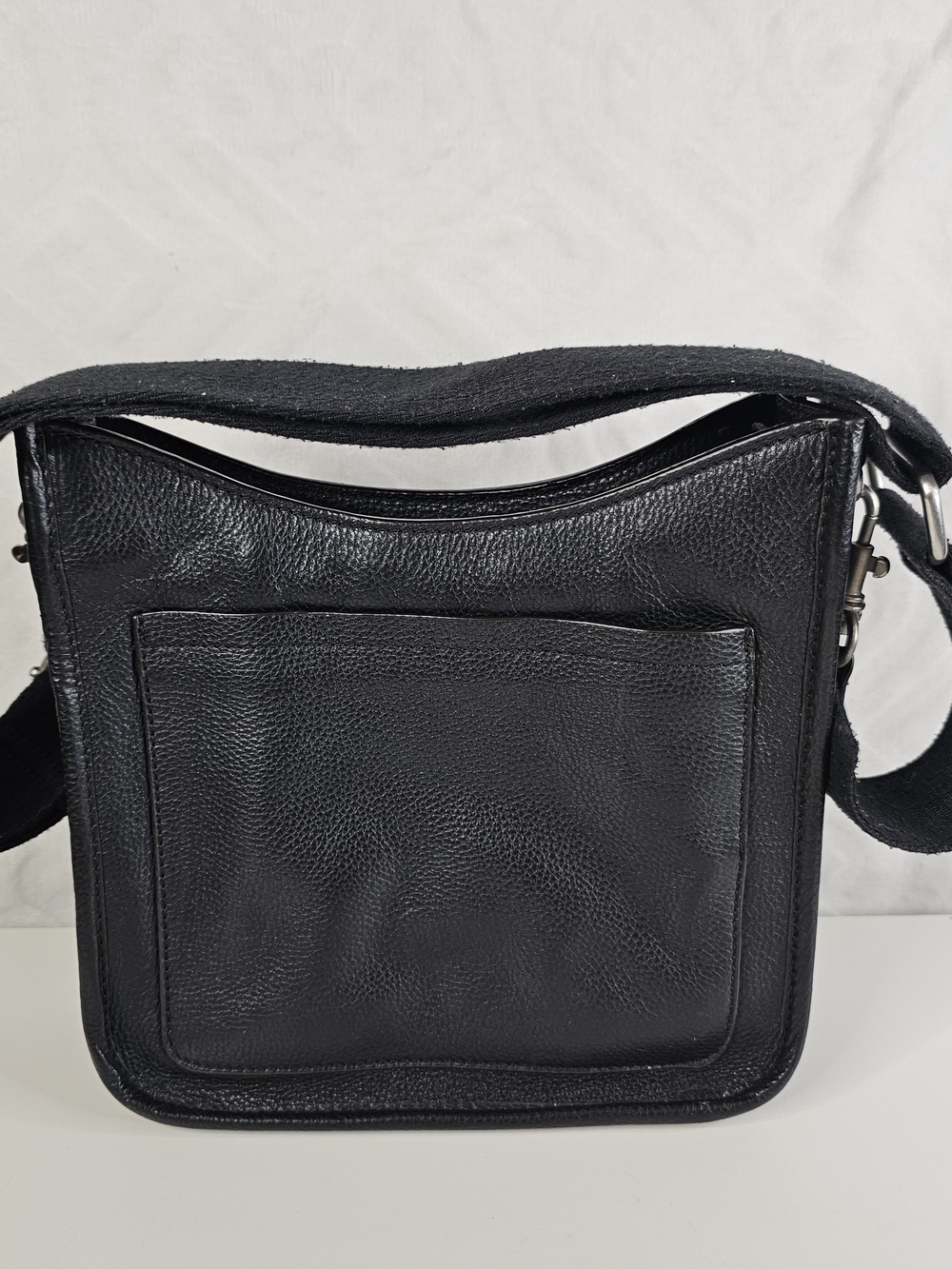 Jjill Black Leather Crossbody Messenger Bag - Picture 1 of 9